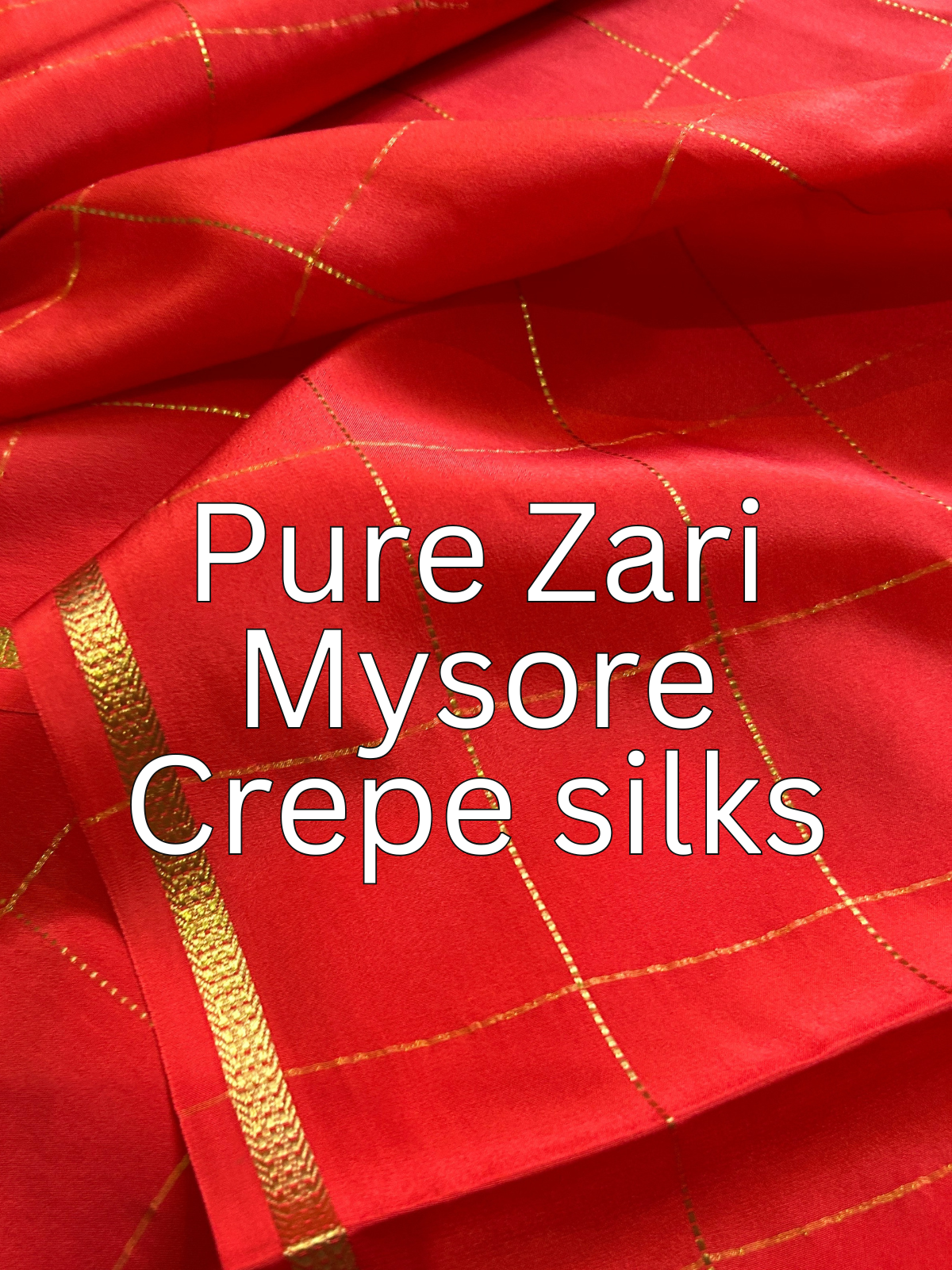 Pure Zari Mysore Crepe Silks
