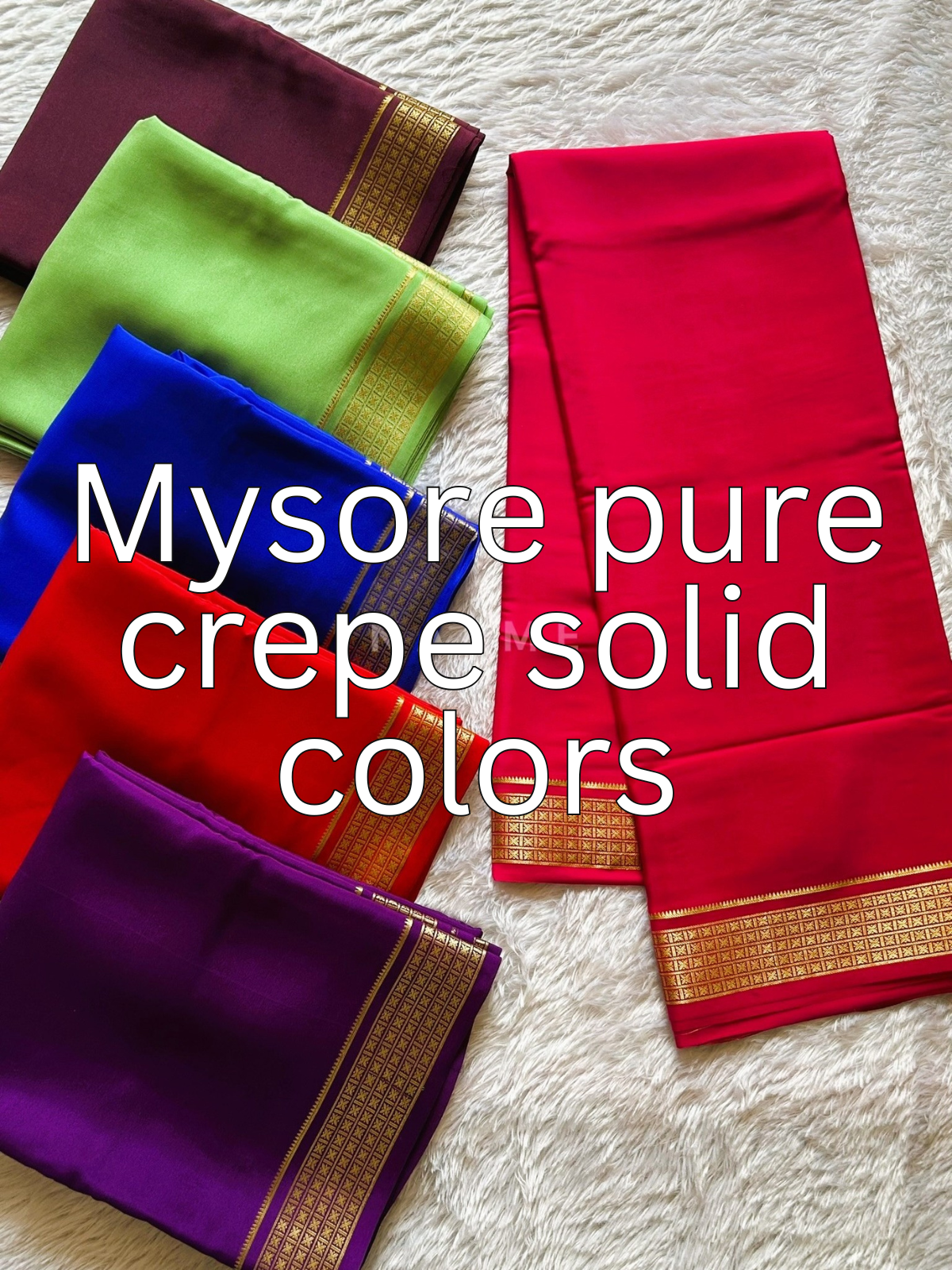 Mysore pure crepe solid colors