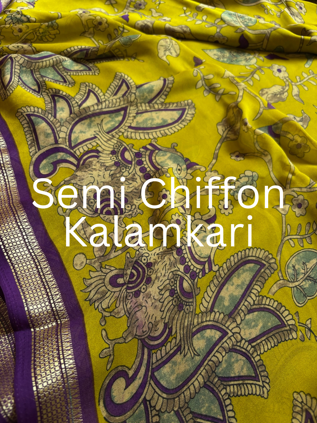 Semi Chiffon Kalamkari