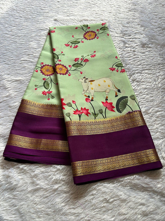 Kasturi : Pista green-Dark magenta