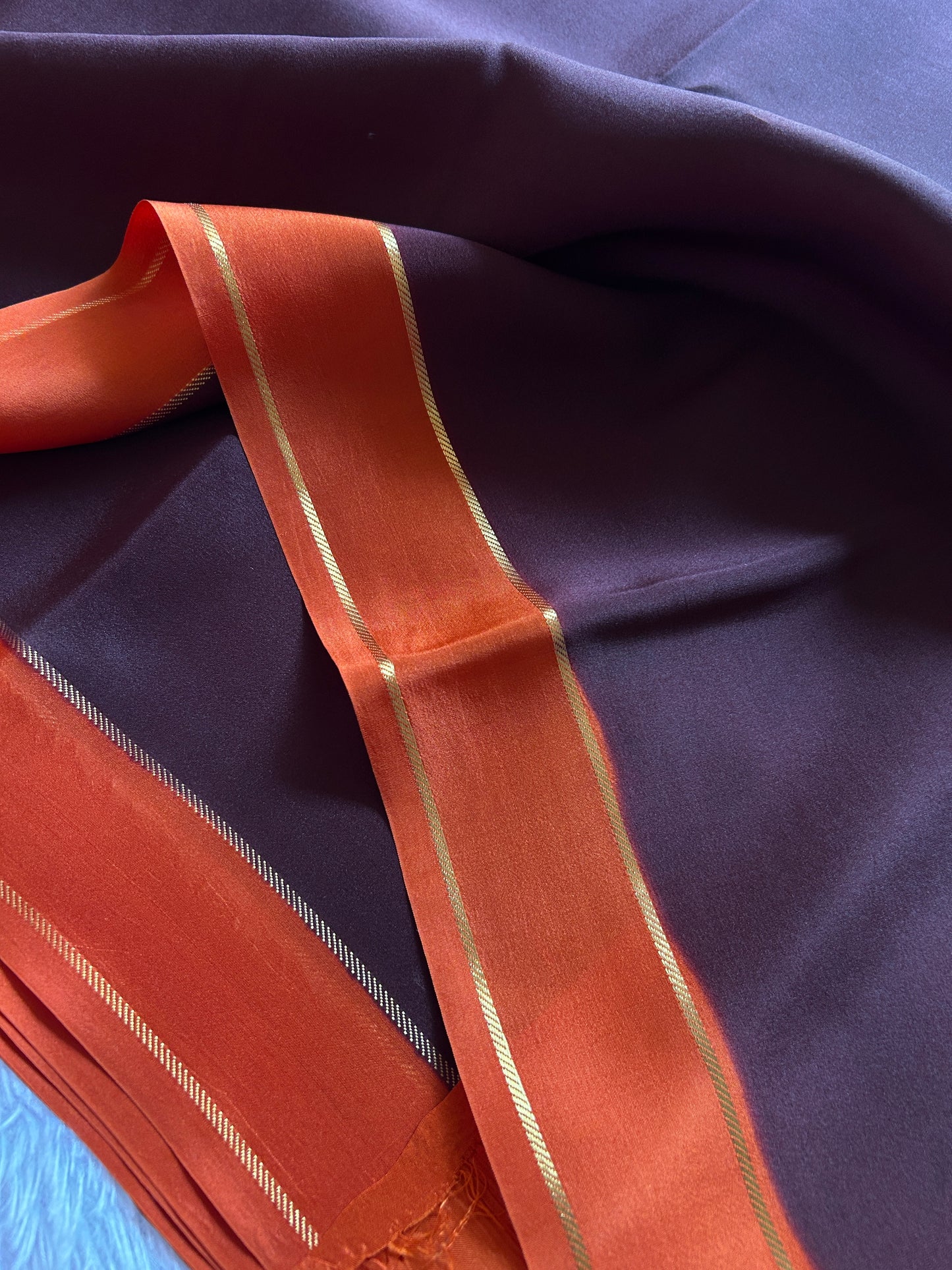 Rekha (2D) : Chocolate brown-rust orange