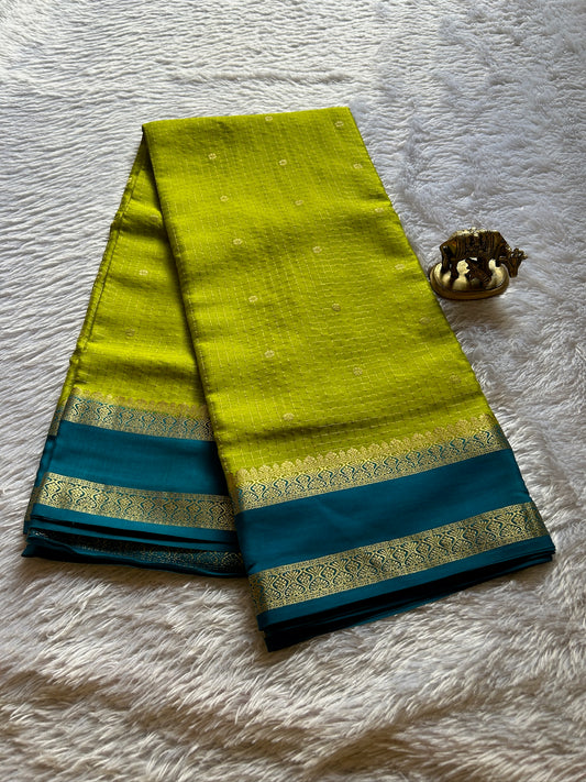 Nandini (2D) : olive green-ananda blue