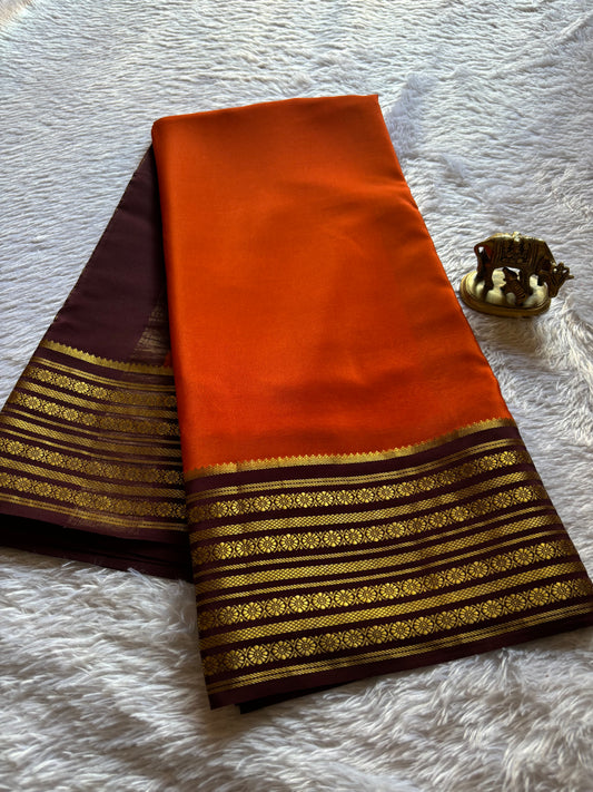 Parimala : Rust Orange - Chocolate Brown