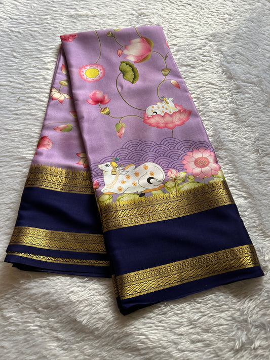 Kasturi : Lavendar - Dark Blue