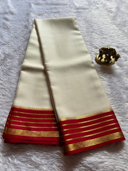 Rashmi (2D) : Off white - dark red