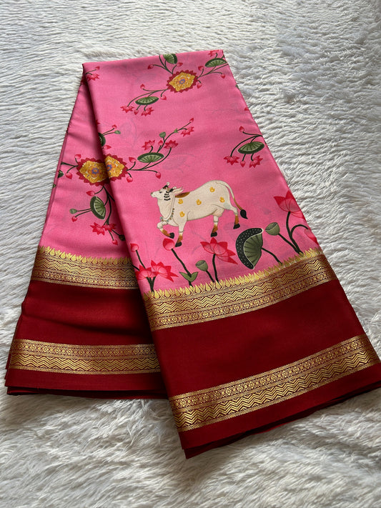 Kasturi : hot pink-dark red
