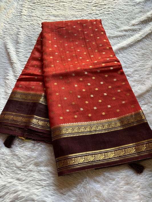 SS101 : Rust Orange - Chocolate Brown