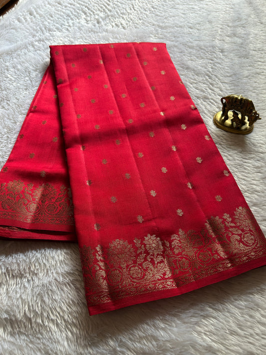 Banarasi Chiniya : Solid Pomegranate Pink
