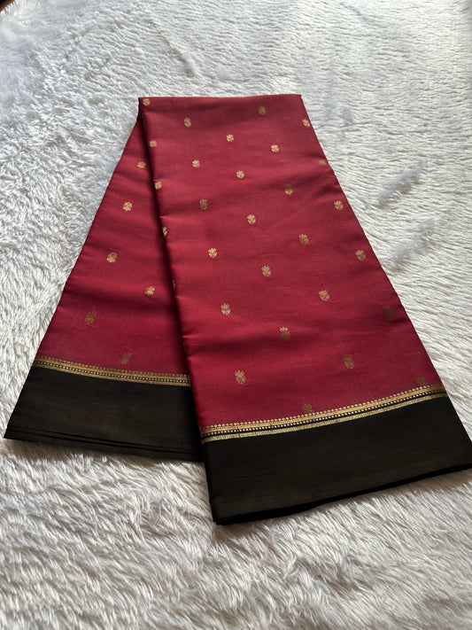 Sahana (2D) : Dark maroon-Black