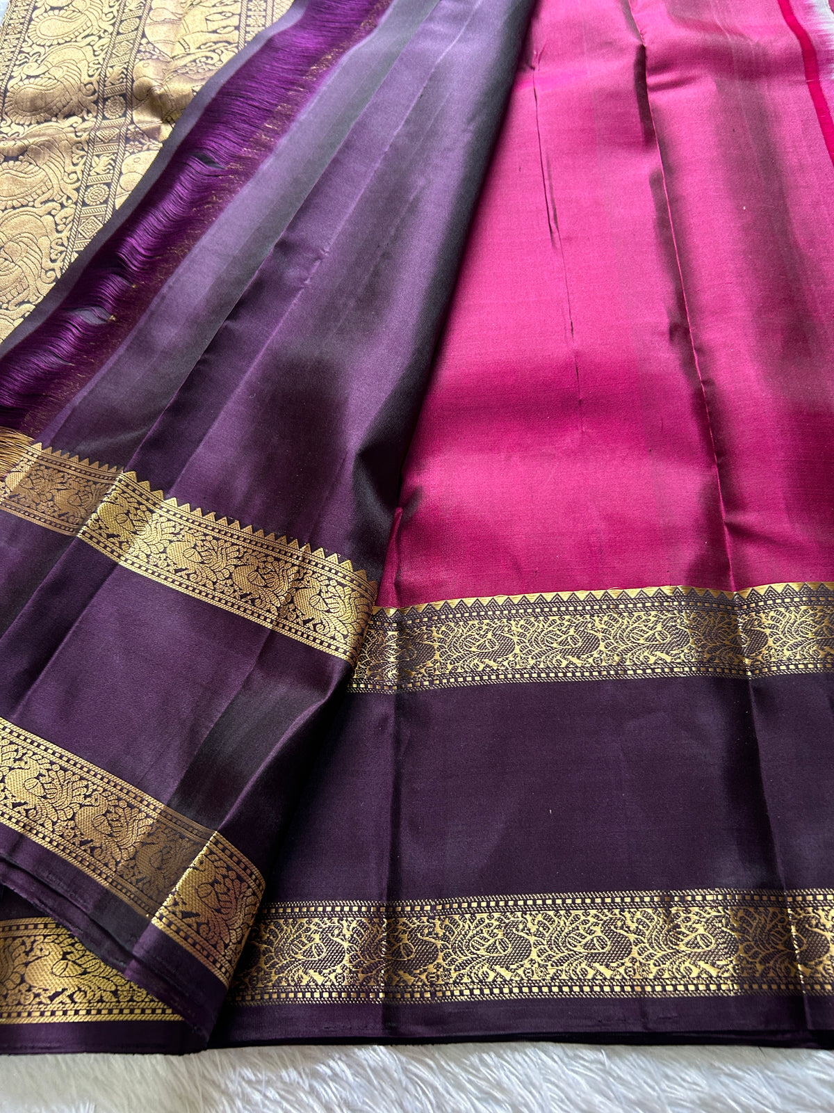Lakshmi (2D) : Magenta - Dark Brown