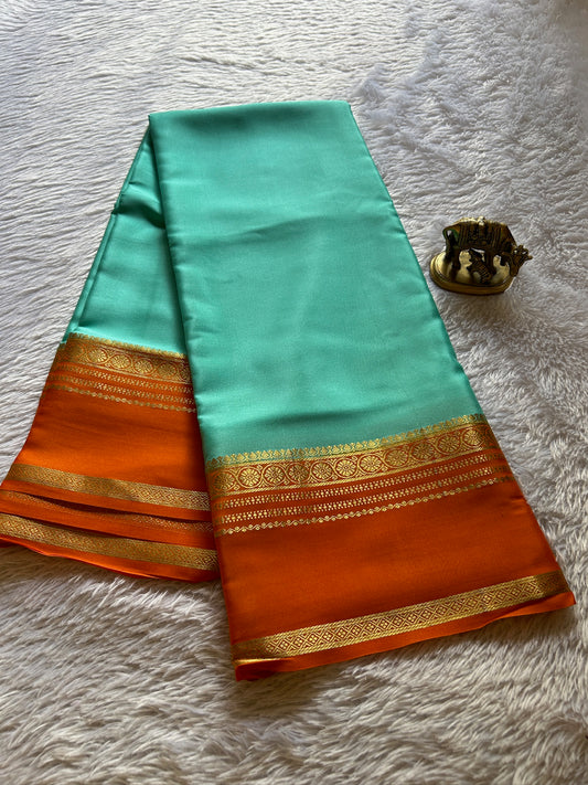 Daamini (2D): Sea Green-Rust Orange