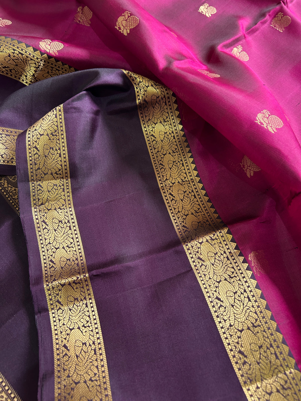 Lakshmi (2D) : Magenta - Dark Brown