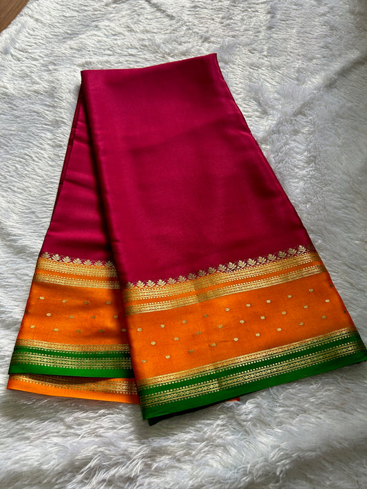 Drishti (3D) : Dark Pink-Orange-Green
