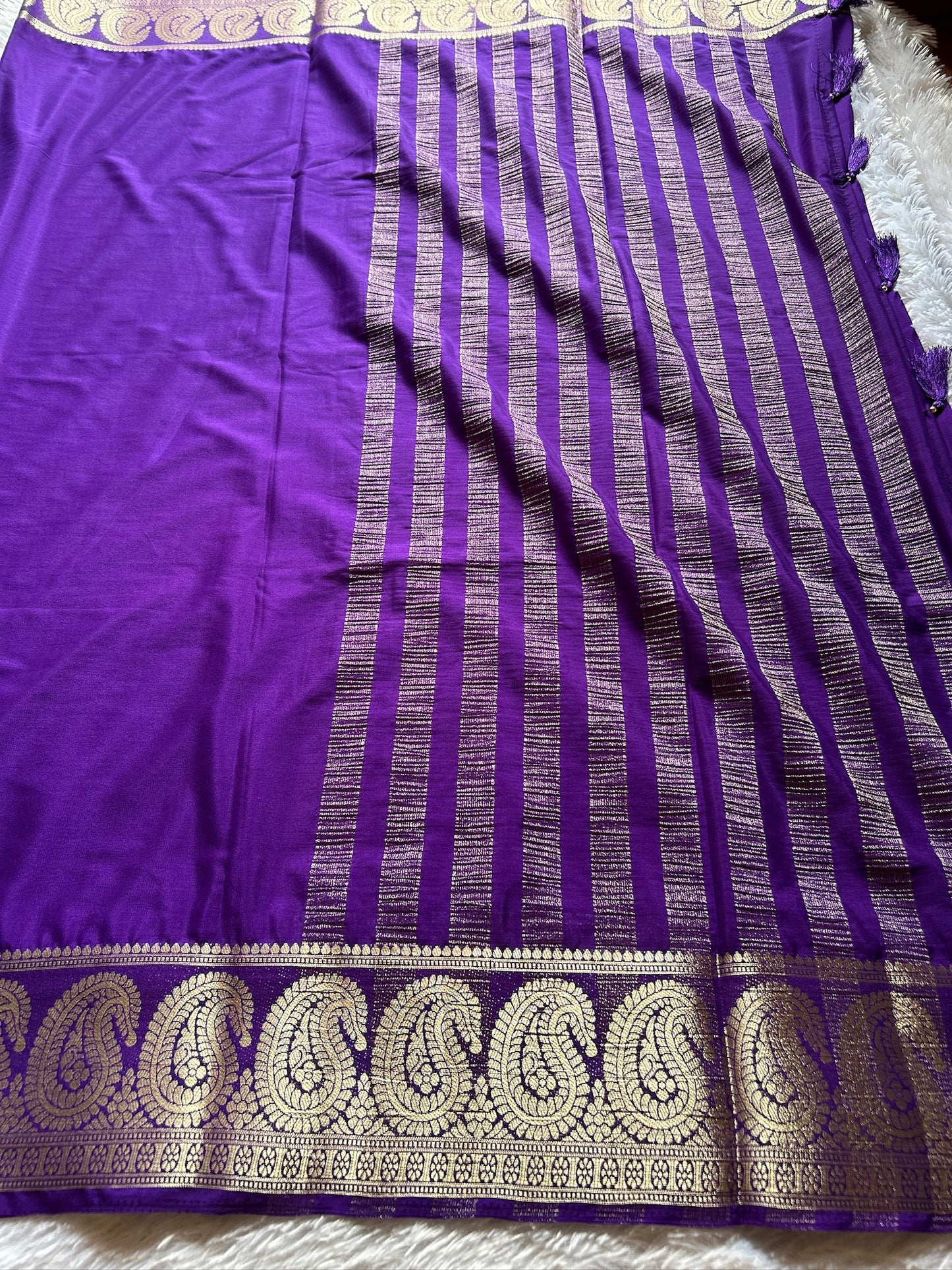 Semi Crepe : Solid Purple