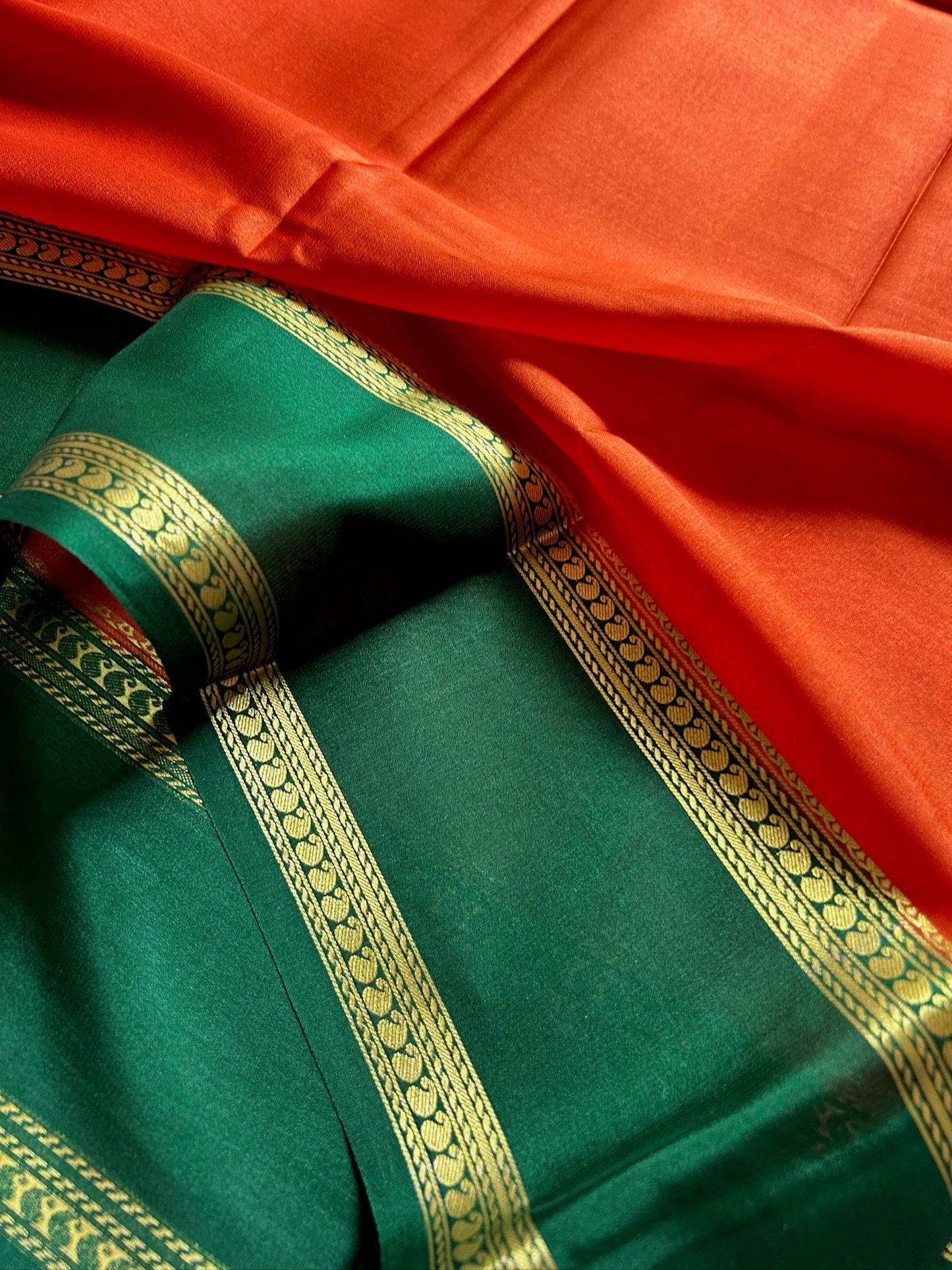 Malathi (2D) :  Dark orange -bottle green
