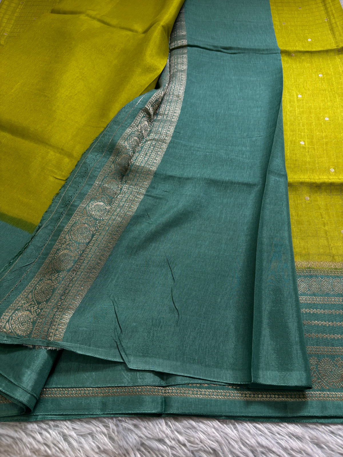 SS111 (2D) : Mehendi green-steel blue