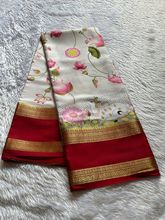 Kasturi : Beige - red