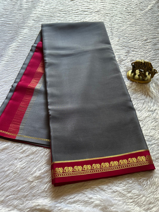 Gowri (2D) : Silver grey-pink