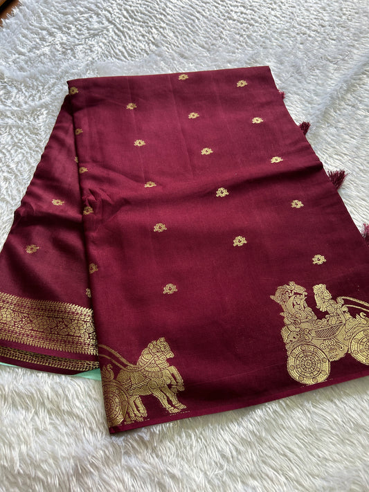 Semi crepe : solid wine