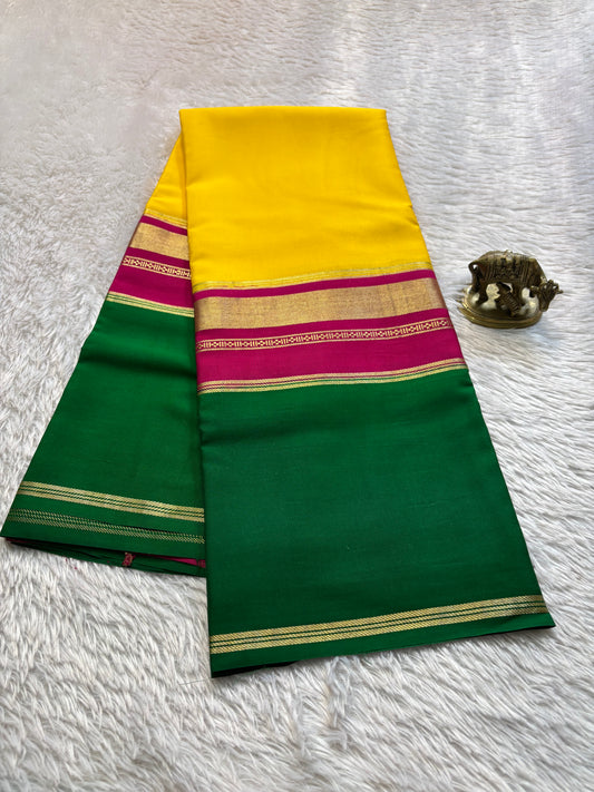 Triveni (3D) : Yellow-pink-green