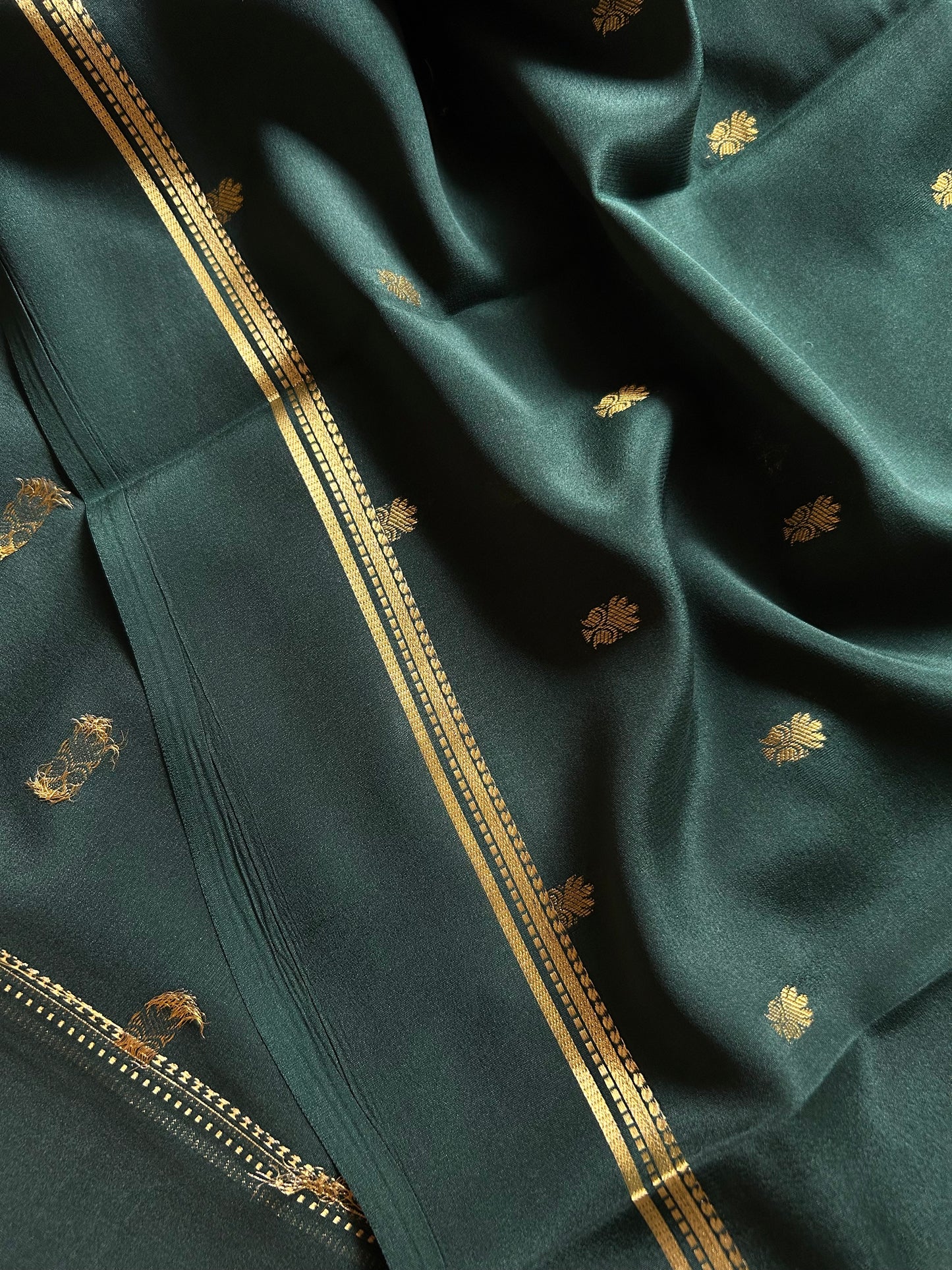 Sahana : Solid Dark bottle green