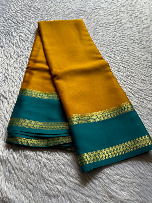 Malathi (2D) : Golden Yellow - Sea Blue