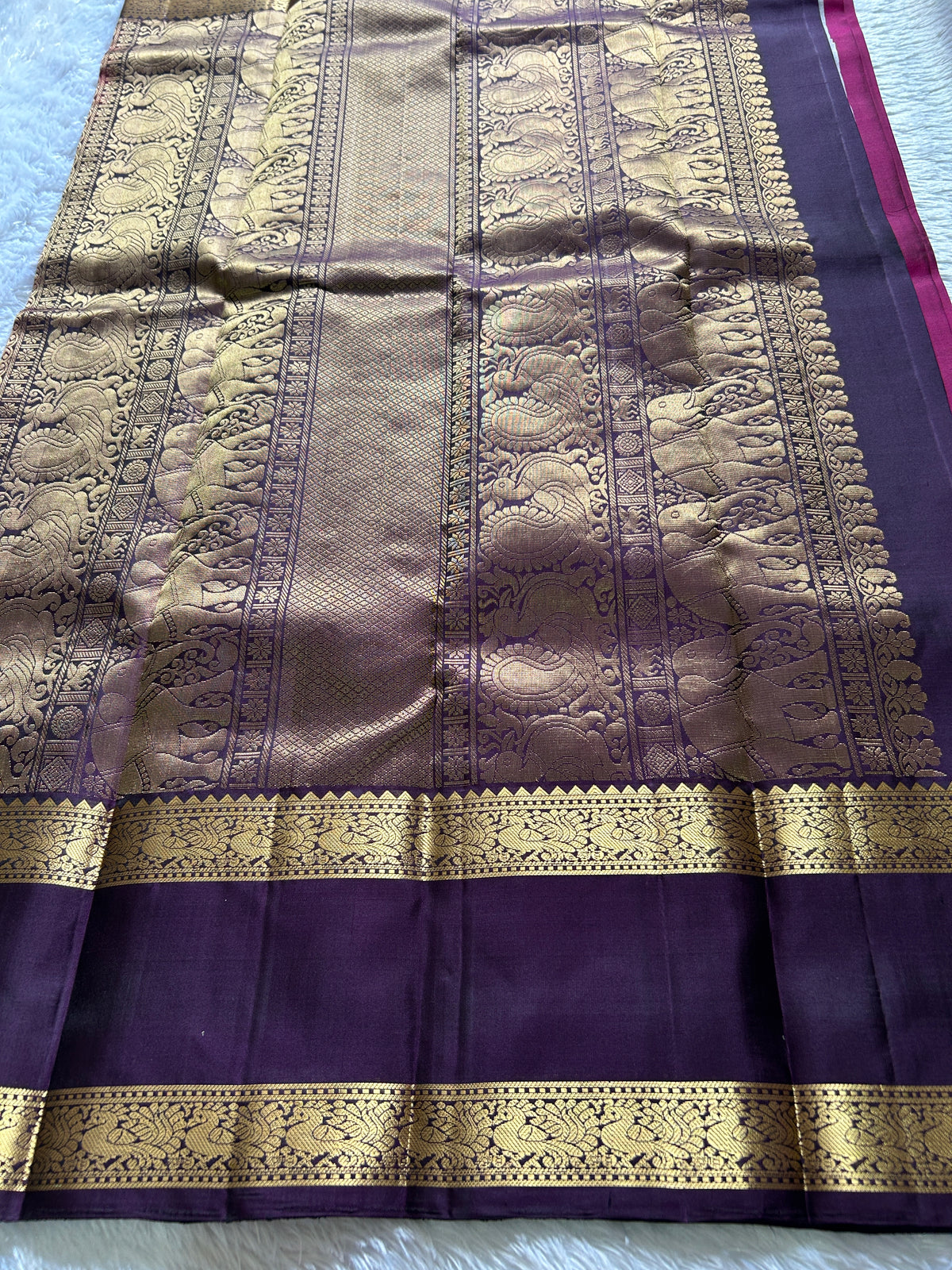 Lakshmi (2D) : Magenta - Dark Brown