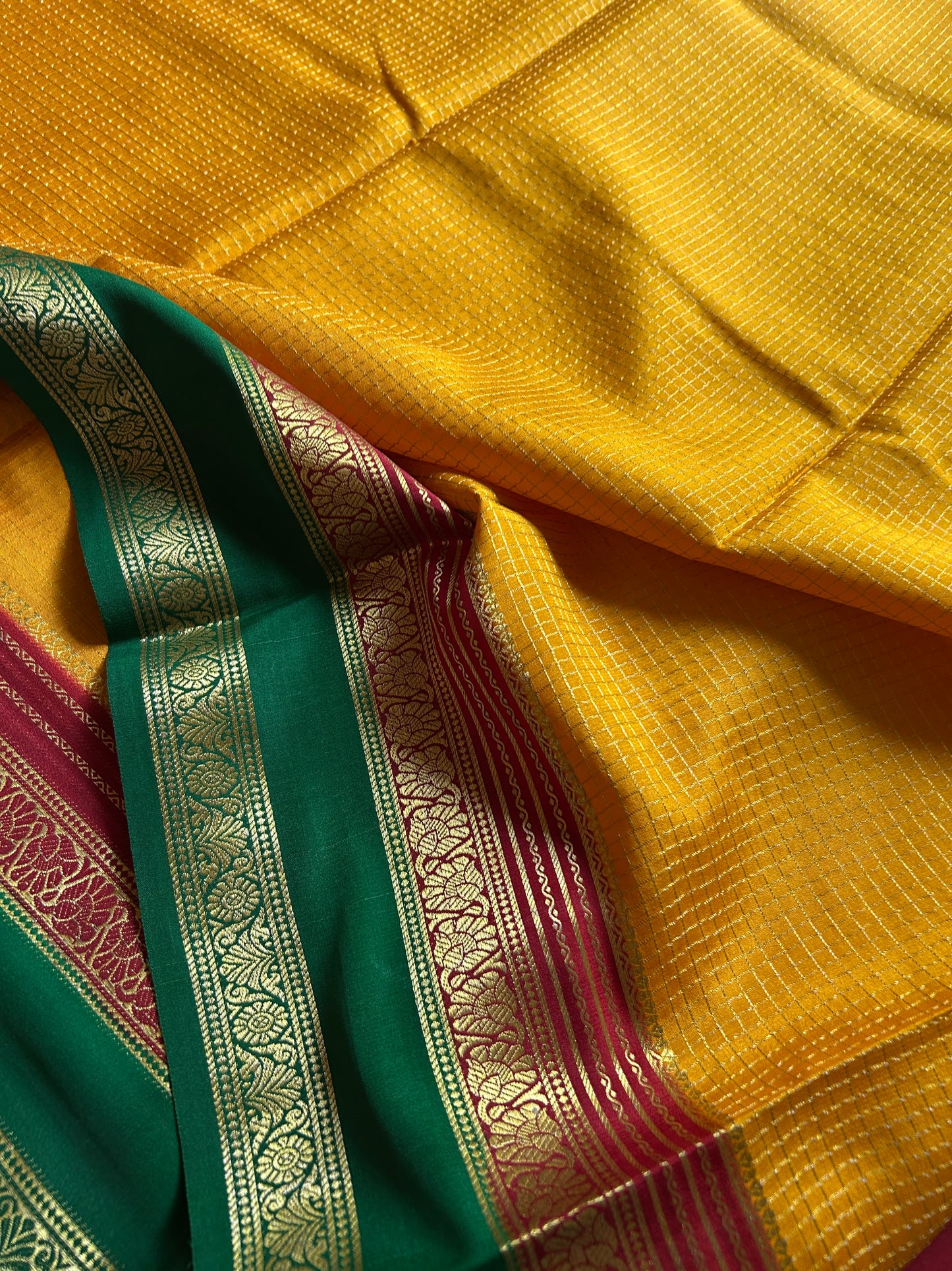 Gayatri (3D) : Yellow-maroon-green