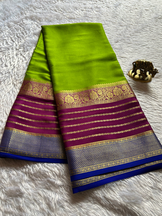 Sindhu (3D) : Mehendi green-magenta-blue