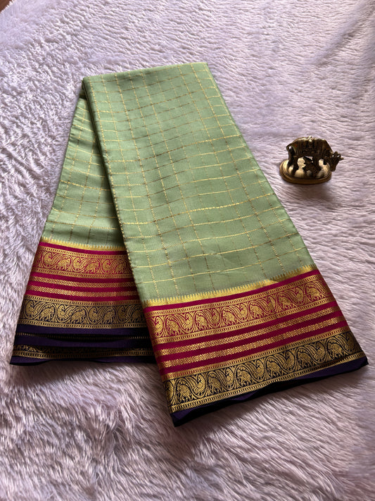 Tulasi (3D) : Mint Green-Pink-Navy Blue