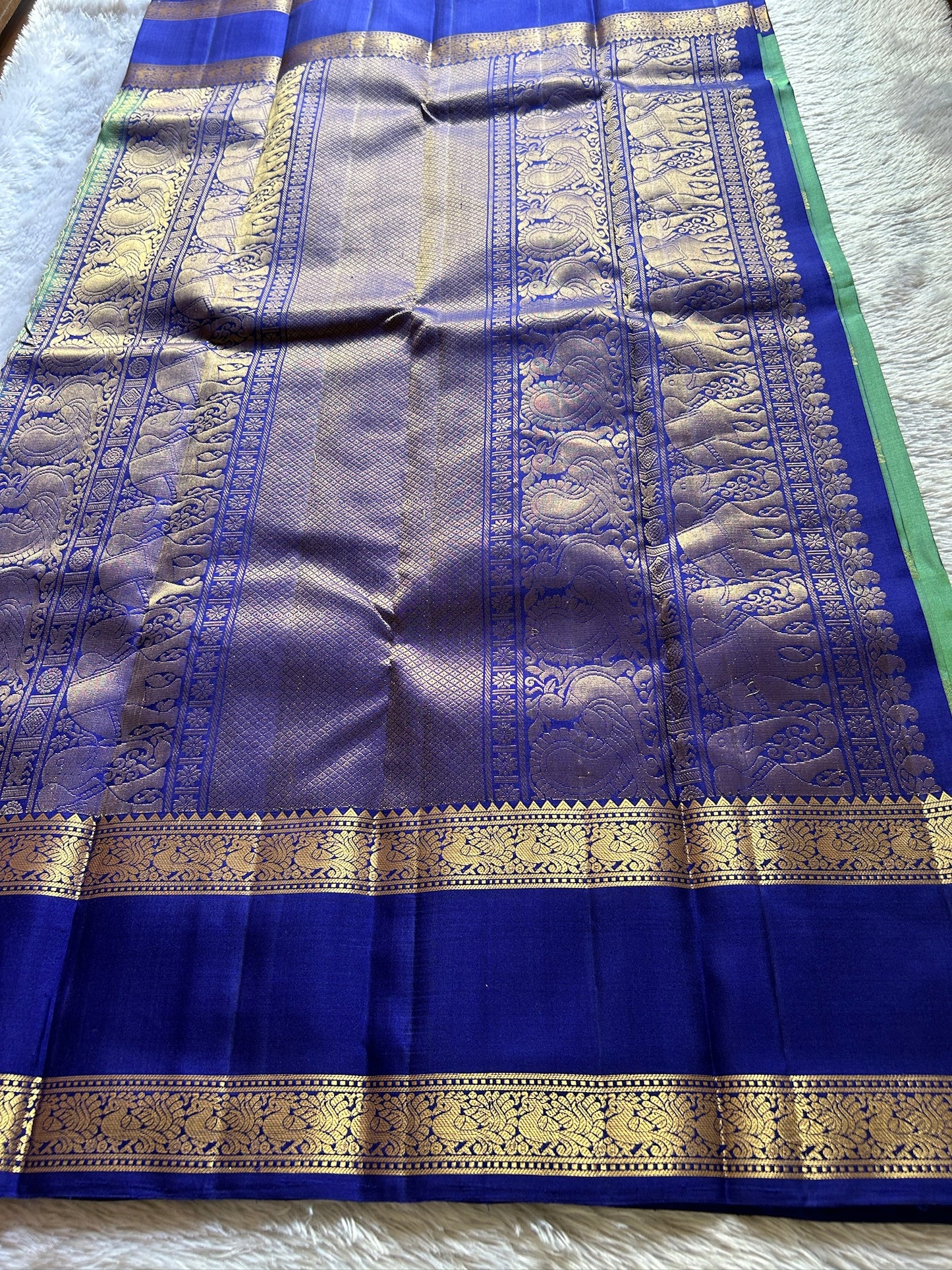 Lakshmi : Green - Dark Blue