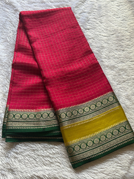 SS105 : pink-olive-bottle green