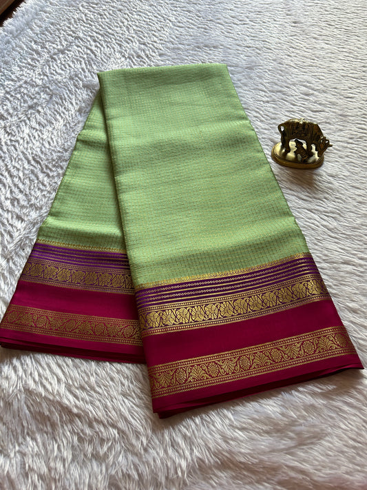 Gayatri (3D) : Light green-Purple-Pink