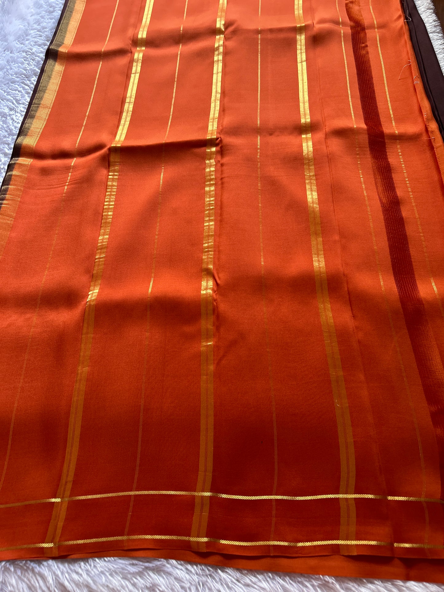 Rekha (2D) : Chocolate brown-rust orange