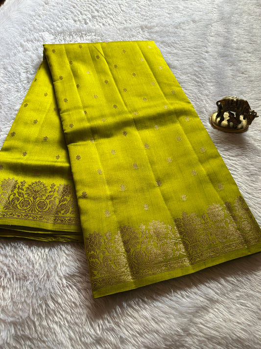 Banarasi Chiniya : Lime Yellow