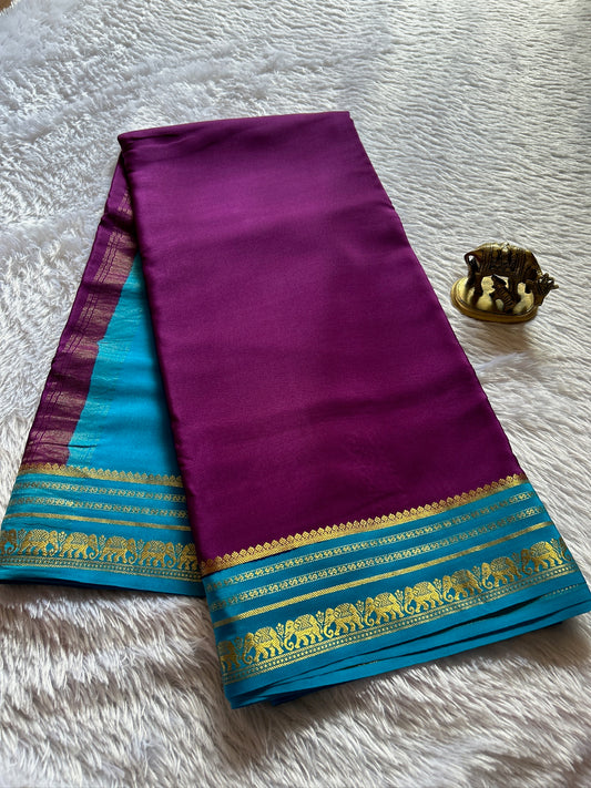 Eshwari (2D) : Plum-ananda blue