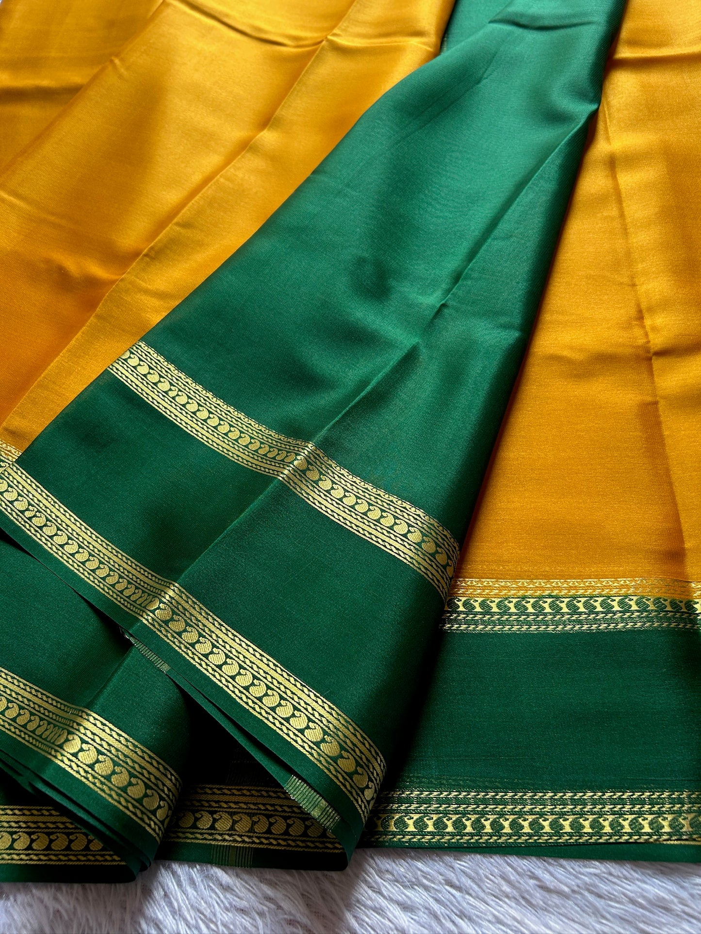 Malathi (2D) : Golden yellow-Bottle green