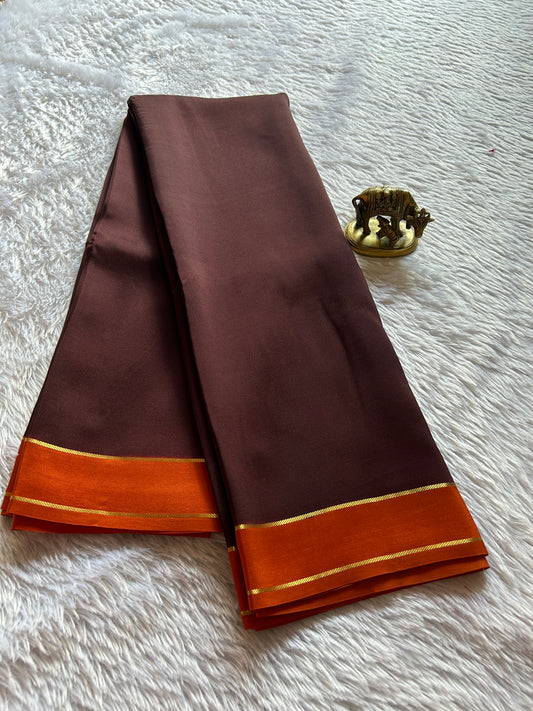 Rekha (2D) : Chocolate brown-rust orange