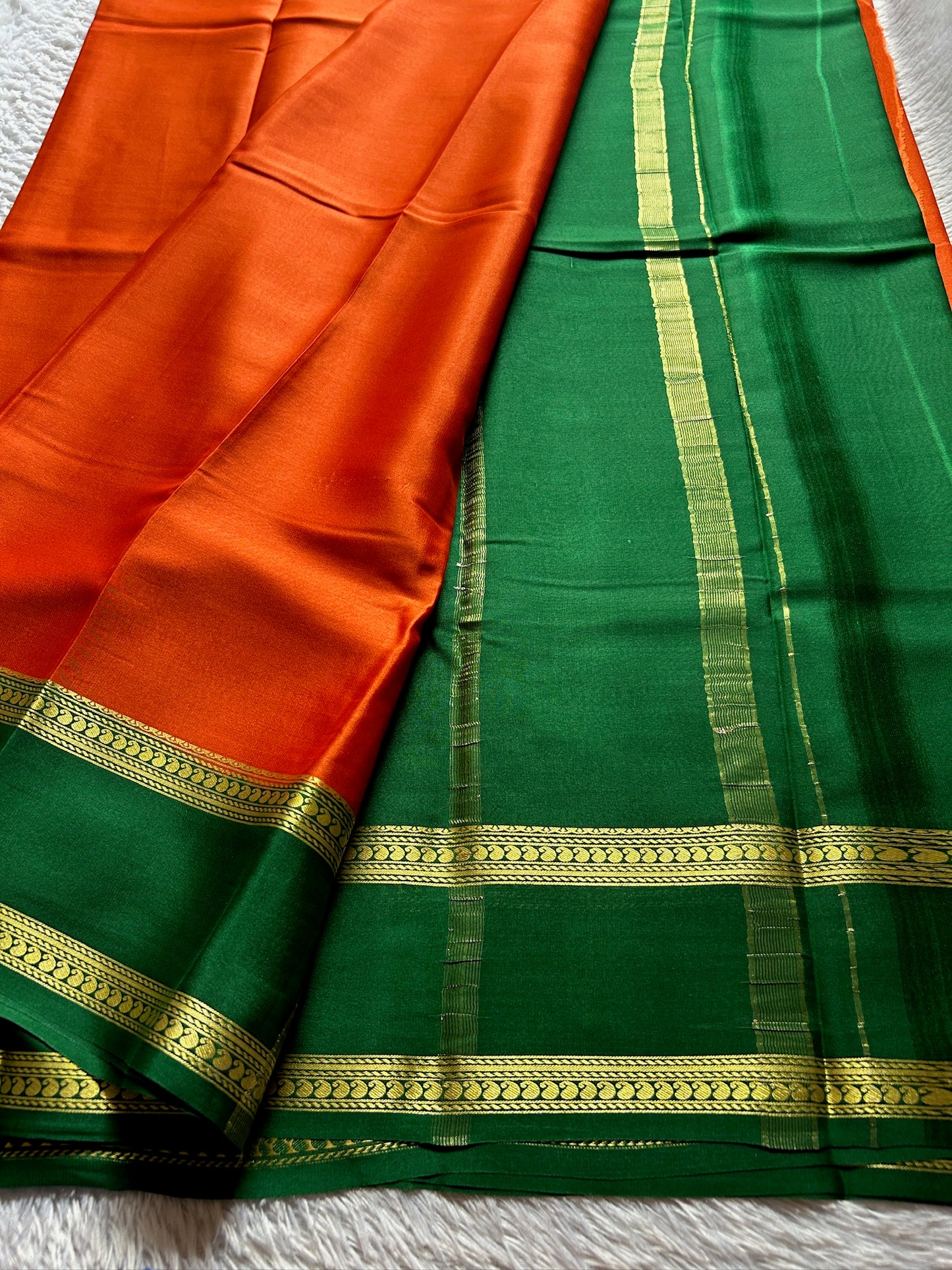 Malathi (2D) :  Dark orange -bottle green