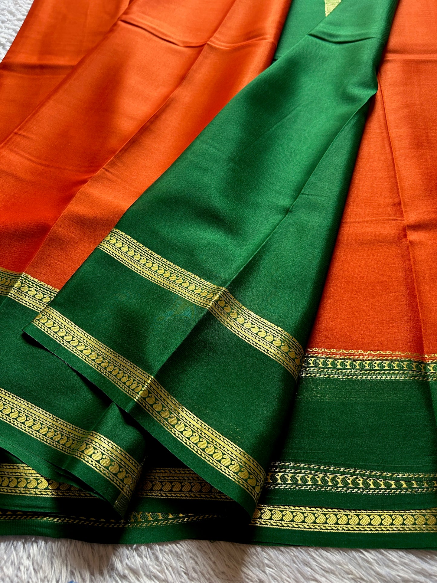 Malathi (2D) :  Dark orange -bottle green