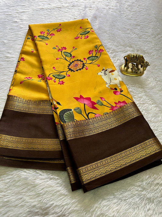 Kasturi : golden yellow-chocolate brown
