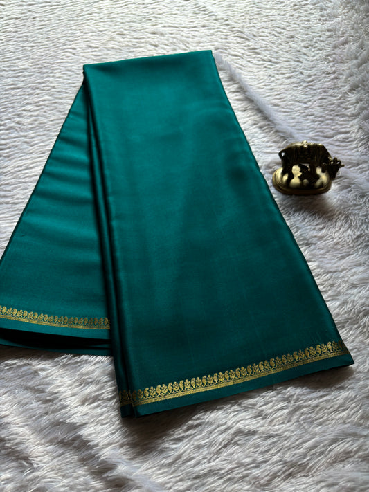 Nitya : Solid Teal green