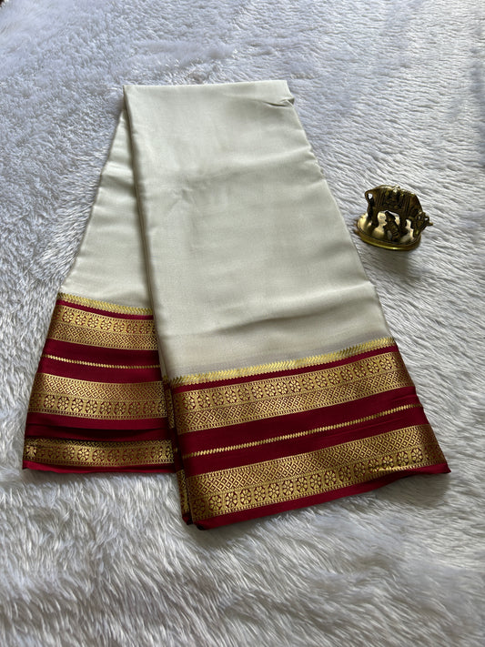 Raagini (2D) : Off White - Maroon