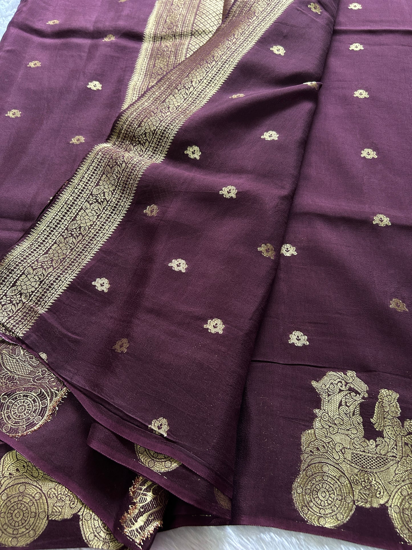 semi crepe : chocolate brown