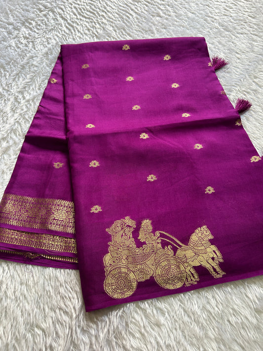 Semi crepe : solid Magenta