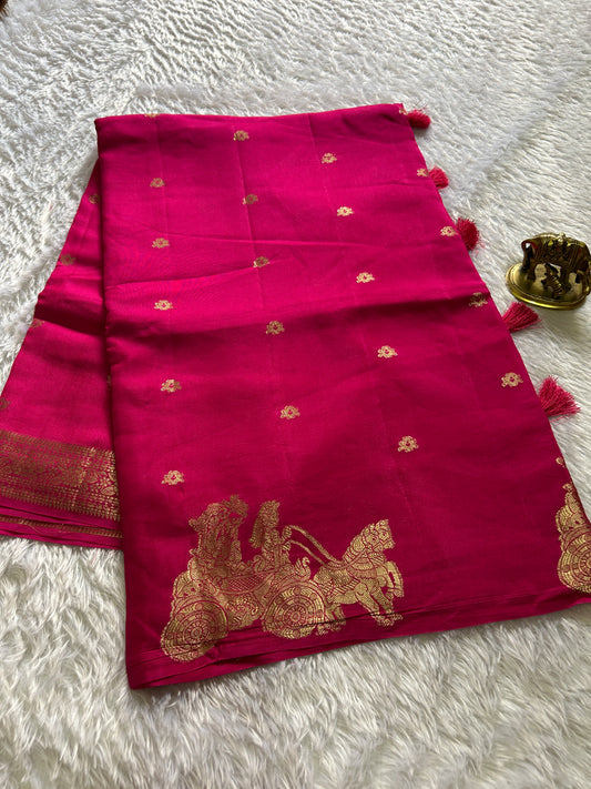 Semi crepe : Hot pink