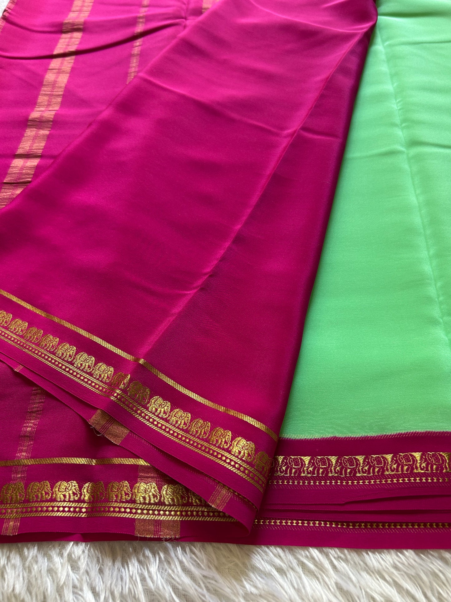 Gamani (2D) : Mint green-rani pink