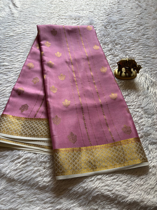 Sangeetha (2D) : Baby pink-off white