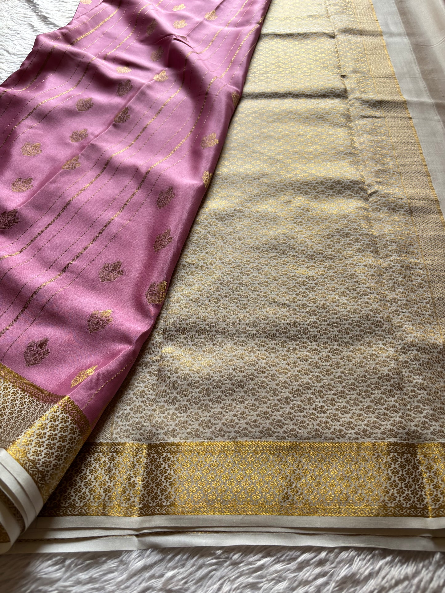 Sangeetha (2D) : Baby pink-off white