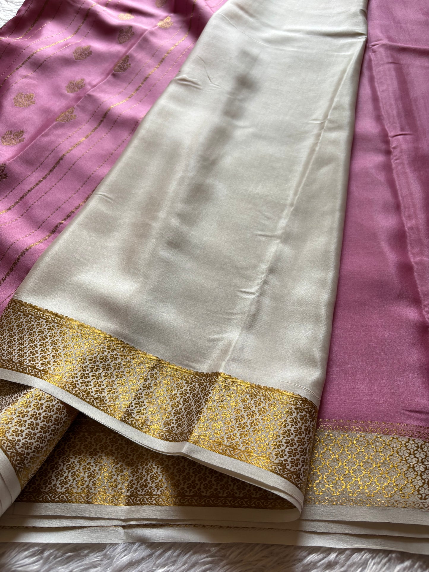 Sangeetha (2D) : Baby pink-off white